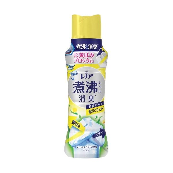 他サイト： レノア 煮沸レベル消臭 抗菌ビーズ 黄ばみブロッカー シトラスホワイト 本体(420mL) 超消臭 衣料用洗剤 衣料用 洗剤の商品画像