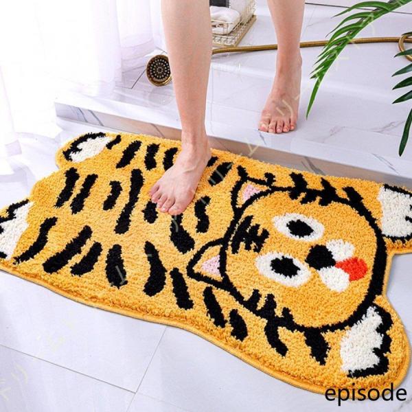 特価】玄関マット かわいい バスマット 虎柄 お風呂マット 速乾