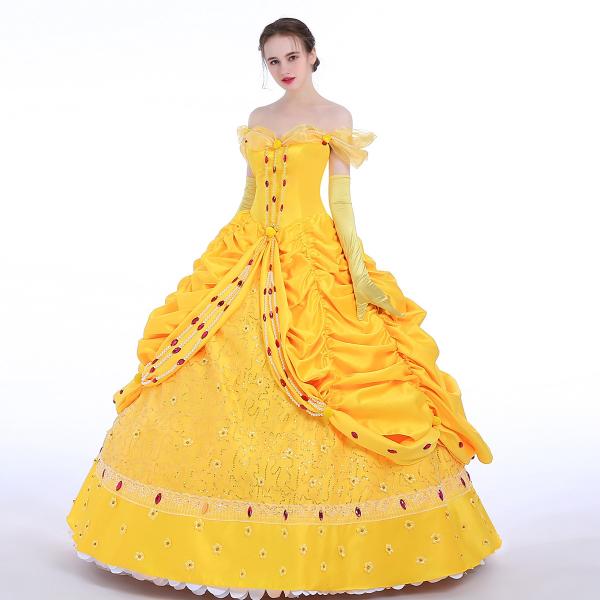 女性用 レディース ベル ワンピース コスチューム コスプレ コスチューム 衣装 ドレス プリンセスドレス プリンセス 仮装 変装 ドレス ハロウィン 仮装 女王 大きいサイズ 女性 レディース なりき Topfashion