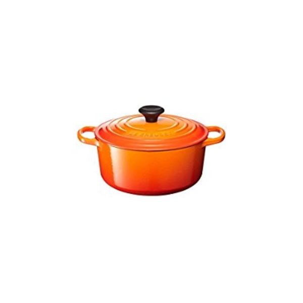送料無料 ル クルーゼ Le Creuset オレンジ 22cm シグニチャー ファクトリーアウトレット ロンド ココット