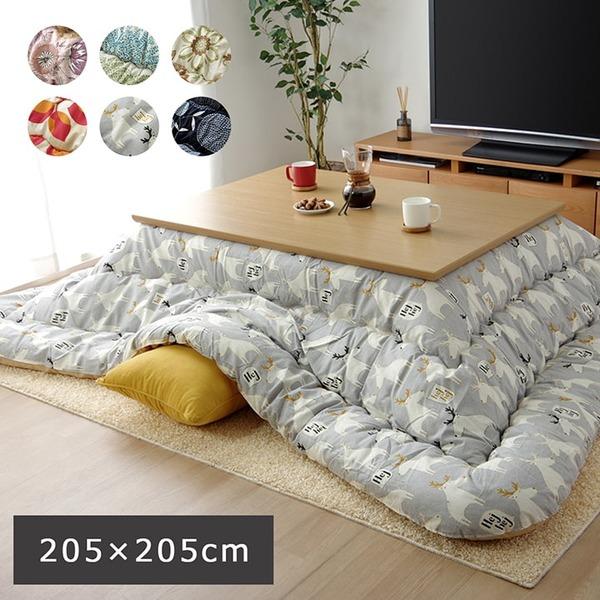 送料無料 評判 こたつ布団 寝具 花柄 掛け単品 ピンク 約5 5cm 躓き防止仕様 日本製 洗える 正方形 綿100 リビング