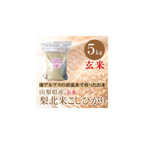 コシヒカリ 山梨県産 梨北米 玄米 5kg 通販 南アルプスの清流水 コシヒカリ 山梨県産 梨北米 玄米 5kg 通販 南アルプスの清流水