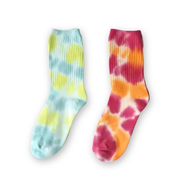 ゆる編み タイダイ ソックス 靴下 2足セット DAY TIME レディース メンズ SOCKS