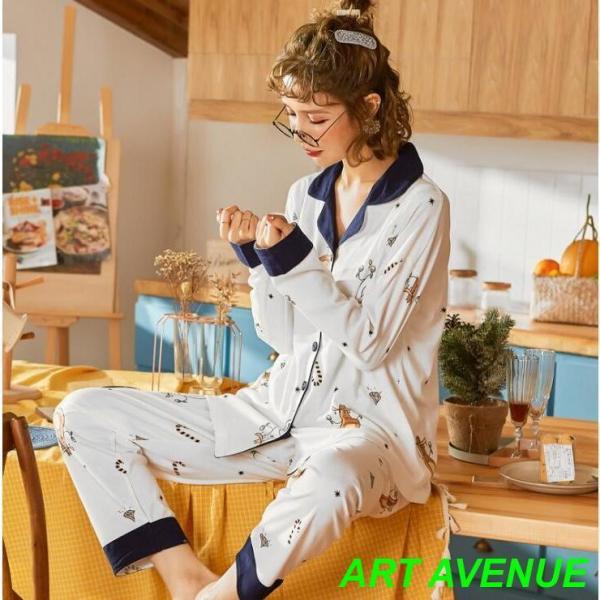 マタニティーパジャマ 授乳服 春夏秋 長袖 マタニティーパジャマ 綿100% 妊娠 上下セット 授乳口付き ルームウェア 部屋着 ママ【素　材】 綿100％  【カラー】　図参考※記載の詳細サイズは、メジャーによる実寸の誤差、商品の素材(生...