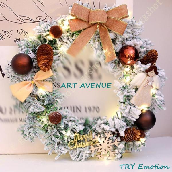 クリスマス リース クリスマス花輪 ナチュラルリース 玄関 造花 壁掛けフラワー ぶら下げ飾り ドアリース 飾り 庭園 結婚式 店舗 撮影 道具 クリスマス  飾り デコレーション リース 【サイズ】直径（外径）：約40cm   ※色/デザ...