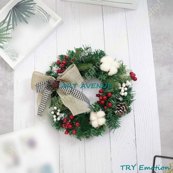 クリスマス リース クリスマス花輪 ナチュラルリース 玄関 造花 壁掛け ぶら下げ飾り ドアリース 飾り 庭園 結婚式 店舗 撮影 道具 クリスマス飾り デコレーション リース 【素材】 PVC【サイズ】直径（外径）：30cm※色/デザイン...