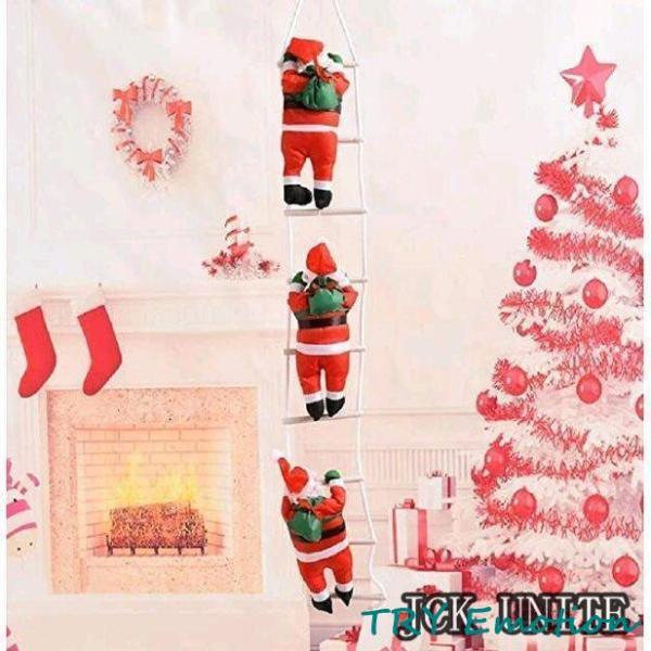 【サイズ】サンタ人形：1個25cm　2個25cm 3個25cm3人サンタはしご：25*100cm計測の仕方により実寸とは若干(手動測定で0.5cm-2cm)異なる場合がございます。ご了承の上ご購入してください。【クリスマス飾り】サンタ人形は...