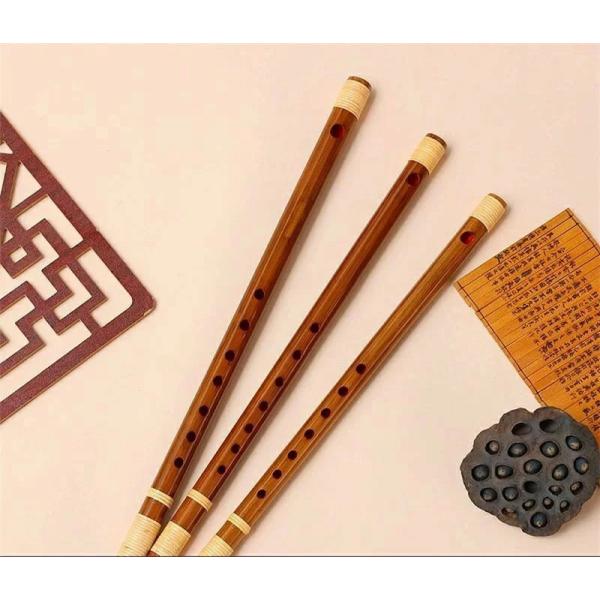 篠笛 7 穴 竹製 天然竹 六 七 八本調子 シンプル 楽器 演奏 カラーランダム発送