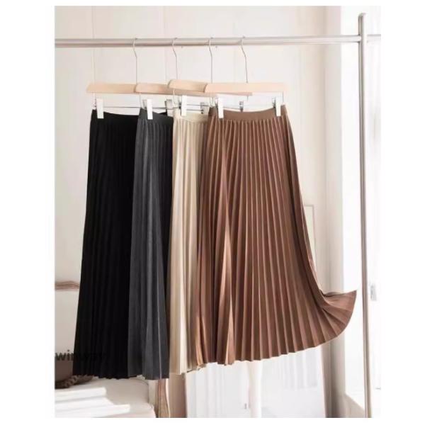 秋冬ロングスカート ハイウエスト レディース ロング丈 マキシ ミモレ