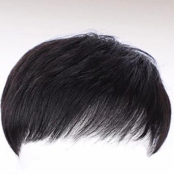 【品名】：メンズウィッグ【カラー 】：全1色【ネットサイズ】：16×18CM【素材】：人毛100％【産地】：中国検索ワード：ウィッグ ロング ショート　フルウィッグ 部分ウィッグ　つけ毛　グラデーション ウイッグ カール ウェーブ 自然 セ...