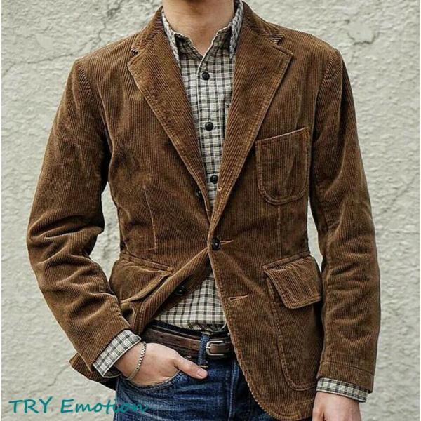 sillage シアージ　ブラウン コーデュロイ テーラードジャケット 新品 春秋 メンズファッション テーラードジャケット スーツ
