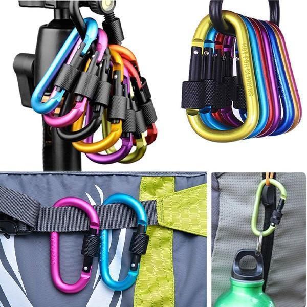 カラビナセット カラナビ ネジロック式カラナビ 1個セット アルミ合金