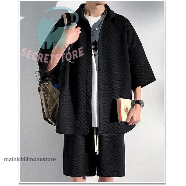 セットアップ メンズ 大きいサイズ 5L 6L 春 夏 秋 半袖 五分袖 七分袖