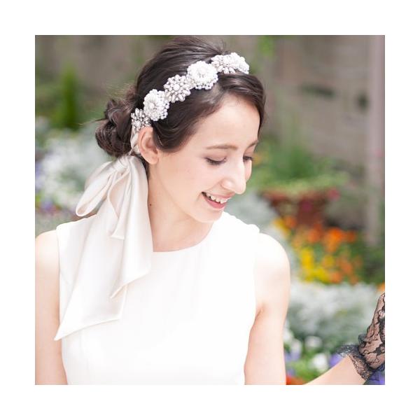 Violet ヘッドドレス オフ Vanilla Couture ヴァニラクチュール ウェディング バイオレット リボンカチューシャ ビジュー a Maison Chouchou Wedding 通販 Yahoo ショッピング