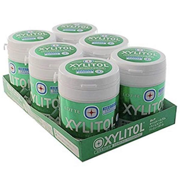 他サイト： ロッテ キシリトール ガム ライムミント ファミリーボトル特定保健用食品 特保 143g×6個入の商品画像