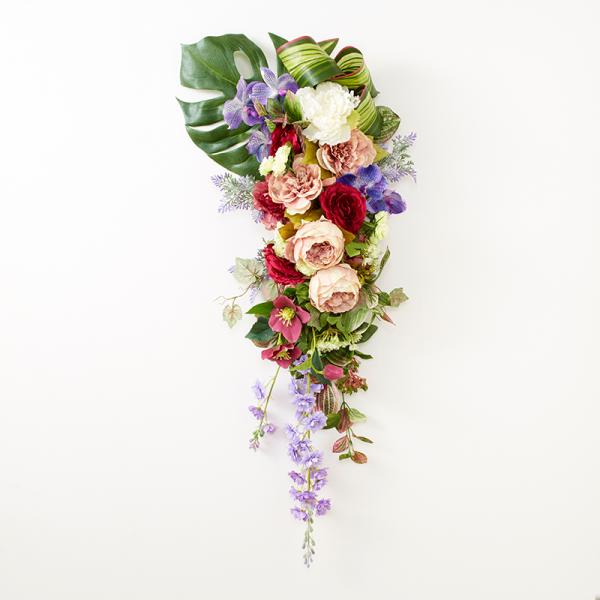 アシンメflowラインアレンジ 高さ90cm / 花 造花 フラワー アシンメflowラインアレンジ 高さ90cm / 花 造花 フラワー