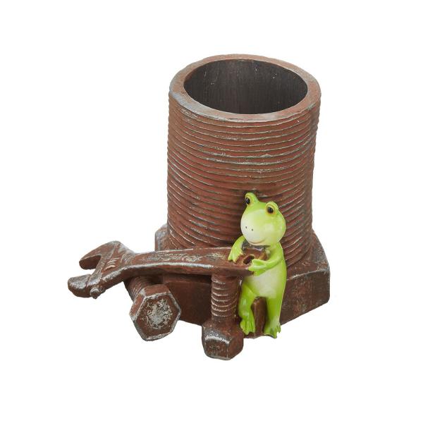 オーナメント カエル 小物入れ工具 / 置物 オブジェ 装飾 樹脂 かわいい インテリア オブジェ 輸入雑貨 ギフト プレゼント かえる アニマル 動物 64547