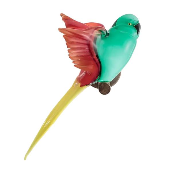 イタリア製 ザネッティ社 鳥(グリーン×レッド×イエロー/翼広げ) CO-GRY