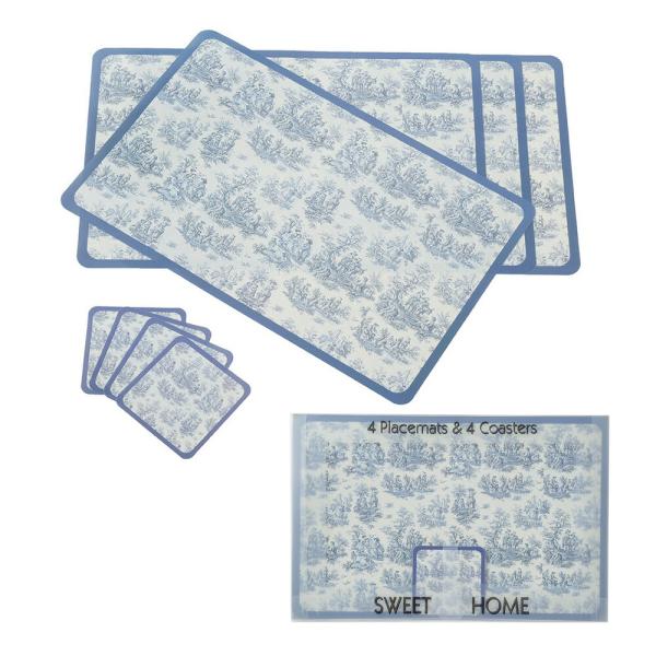 テーブルを華やかに彩る、ランチョンマットとコースターの4枚セット。ポリプロピレン製なので汚れをサッと拭けてお手入れも簡単です。▼サイズ ランチョンマット：縦28cm 横43.5cmコースター：縦10cm 横10cm▼材質 ポリプロピレン▼原...