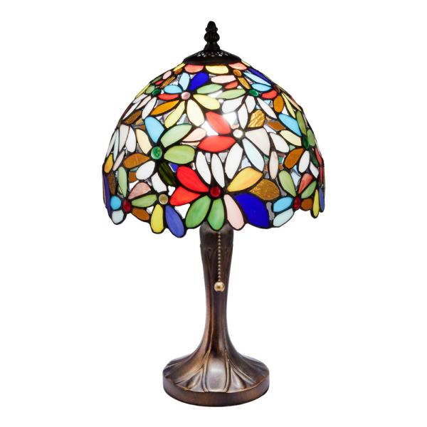 ステンドランプ ハナハナ ミックスカラー / ステンドグラス ランプ