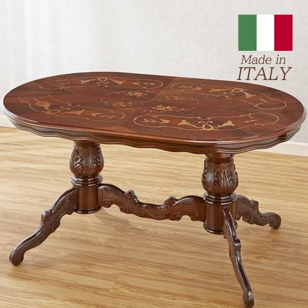 ❴お値下げ❵ イタリア　象嵌　丸テーブル　アンティーク　ダイニングテーブル イタリア象嵌丸テーブルアンティークダイニングテーブル