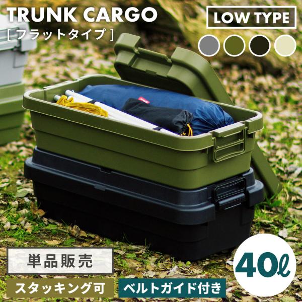 収納ボックス 40L グレー コンテナボックス ロータイプ トランク