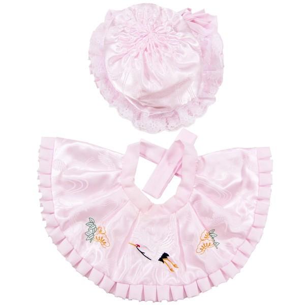 セット内容フード帽・よだれ掛け（刺繍入り）素材ポリエステル100％刺繍入り★光の加減により写真の色と商品の色が異なることがあります。