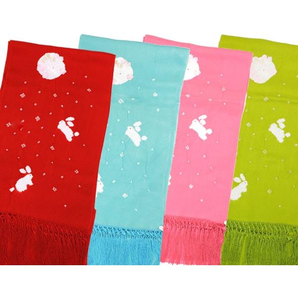 七五三正絹絞り梅刺繍うさぎしごきsksv01-04 : 京の舞姿 - 通販