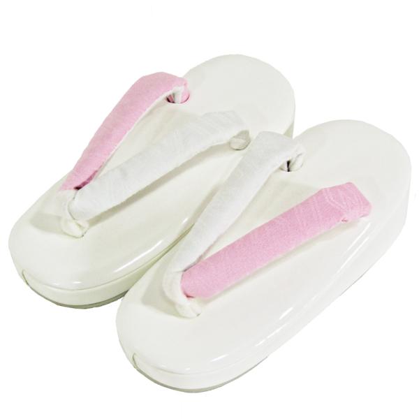 七五三女の子3歳白台草履yszo09(17.5cm)