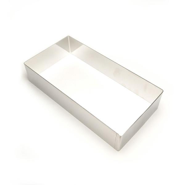 角 セルクル型 24cm × 12cm × 高さ5cm 18-8 ステンレス [MJ0859] | 空焼き 不要 長方形 カードル