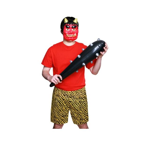 ●商品説明：お面、パンツ、こん棒の3点セット。お手持ちの服に合わせて鬼に変身。お面のゴムは調節機能付き。パンツのウエストはゴム仕様。こん棒は、ド迫力のデカさ！なんと約76cm！空気でふくらますタイプなので持ち運びもラクラク。節分行事、学校、...