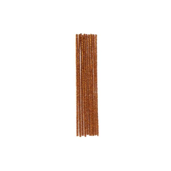 キラキラモール(直径6ｍｍ) 10本入り オレンジ 手芸 工作 知育 手作り 趣味 ふわふわ ミニチュアアニマル DIY