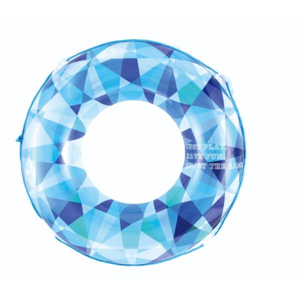 ●商品説明：直径90cmのきらきら輝くクリスタルのようなデザインの浮輪です。今年の夏は海水浴やプール、水遊びで大活躍。●サイズ：直径：約90cm、内周：約110〜113cm●素材：PVC●2気室●安心ロープ付き●生産国：中国【関連ワード】浮...