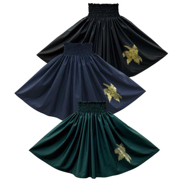 ゴージャスなパウスカート  41番 フラダンス衣装 パウスカート maka houオリジナルパウ ゴールド