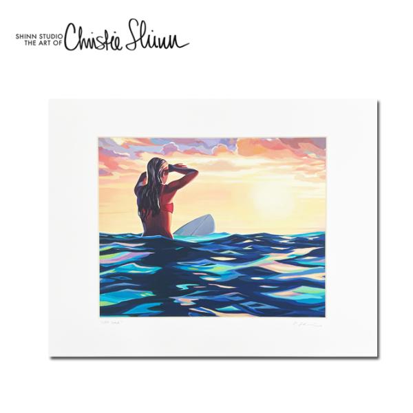 �N���X�e�B�V�� �A�[�g�v�����g �uLAST WAVE�v 28.0×35.5cm�yChristie Shinn �G�� �n���C �n���C�A�� �T�[�t�A�[�g�z