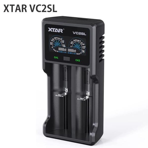 XTAR VC2SL `E[d dr[d ő2Ax1/1Ax2 3.6V/3.7V`ECIdr 10400`26650 1.2V jbPfdr/jJhdrΉ
