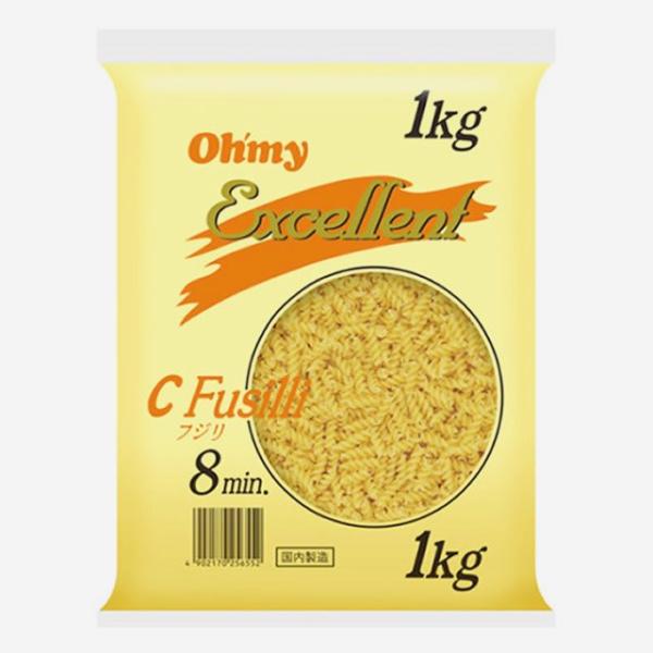 プロ仕様　ニップンのオーマイ！デュラムセモリナ１００％使用らせん型のショートパスタです。ゆで時間：８分・・・・・・・・・・・・・・・・・・・・・・・・・・・・・・・・■温度区分：ドライ品■原材料：ディラム小麦のセモリナ■内容量：１ｋｇ■販売...