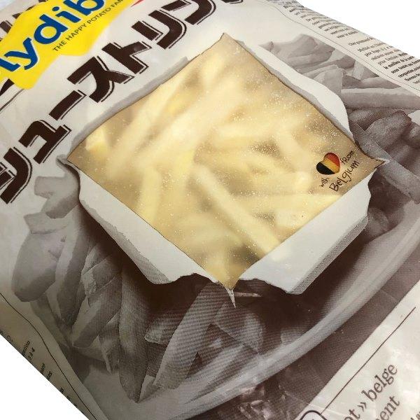 たっぷり　１ｋｇ　細切りのポテトフライ！ベルギー産のフレンチフライポテトは、表面の食感がクリスピー、中身はクリーミーなのが特徴です。細めにカットされたシュートリングポテトです。子供から大人まで人気のポテトフライです。 パティーやおやつの時に...