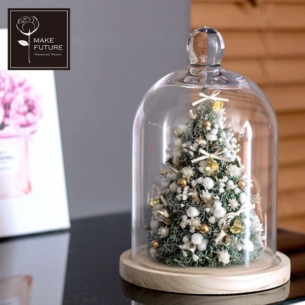 ツリー 白 ガラスドーム 卓上 ミニツリー 手作りプリザーブドフラワー ドライフラワー 26cm Dome Tree W Makefuture 通販 Yahoo ショッピング