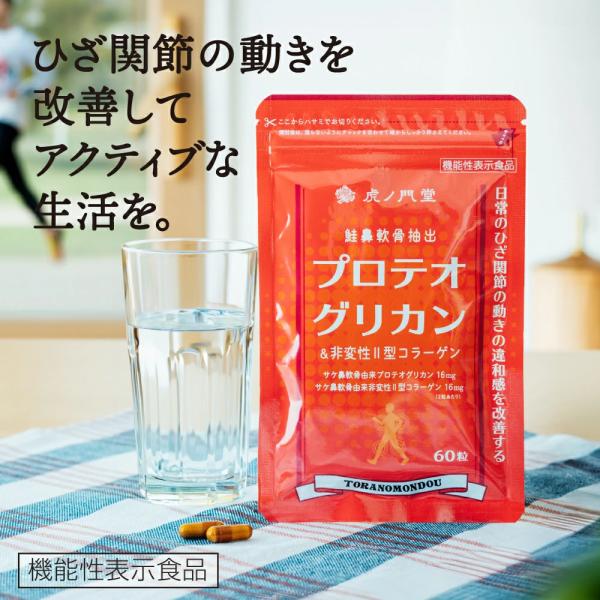 【機能性表示食品】プロテオグリカン ACE - 膝 軟骨 サプリ、非変性2型コラーゲン、非変性II型コラーゲン、プロテオグリカン サプリ 膝関節 グルコサミン カニ