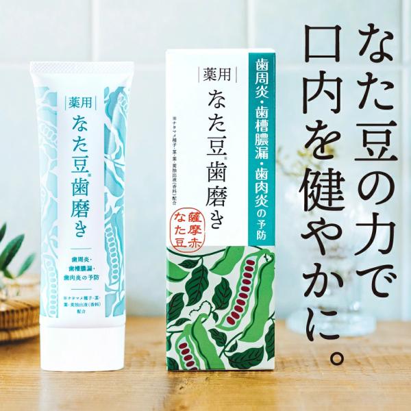 【医薬部外品】薬用なた豆歯磨き 100g - 歯周病 予防、歯周炎、歯槽膿漏、歯肉炎、口臭の防止、歯を白くする、歯磨き粉 ホワイトニング、歯周病 歯磨き粉