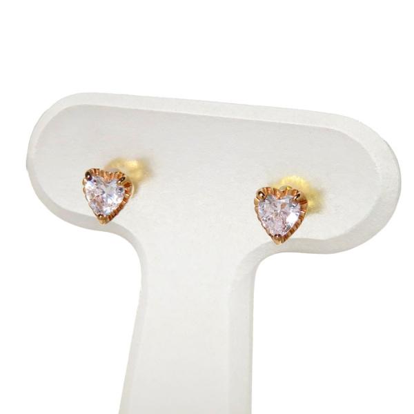 ete】18kハートのピアス ete ハートダイヤモンドピアス 18k