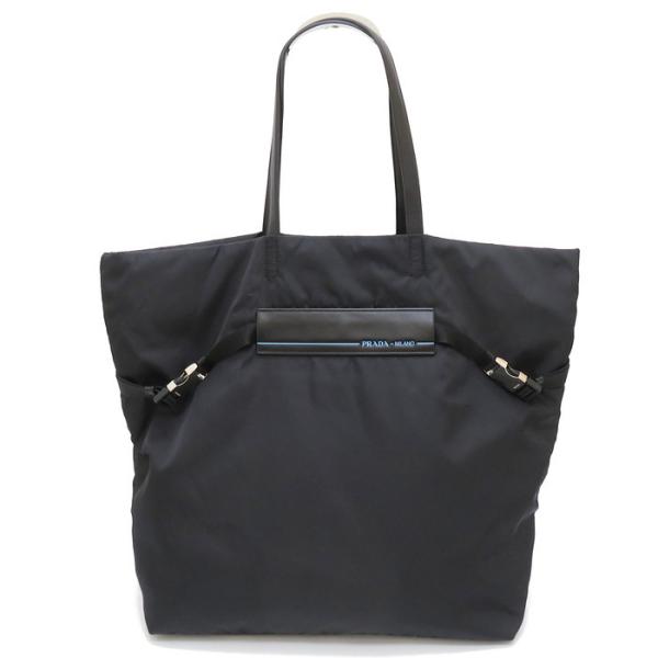 PRADA（プラダ） 1BG196 トートバッグ ナイロン/レザー ブラック ユニ