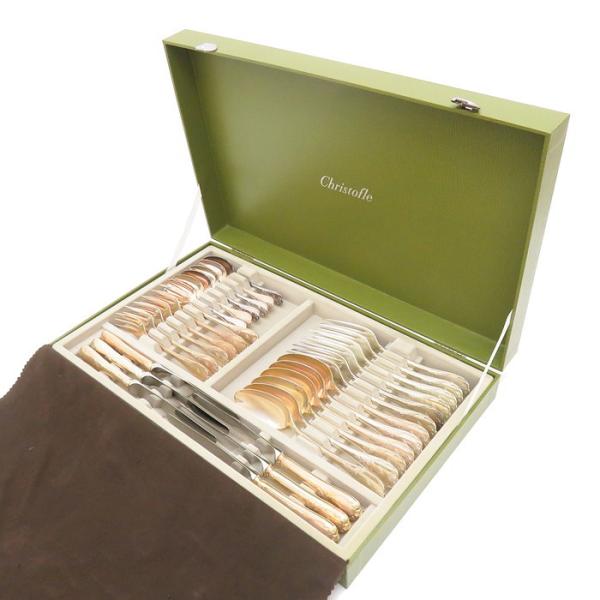 Christofle マルリー 30ピースセット 未使用 イニシャル入り