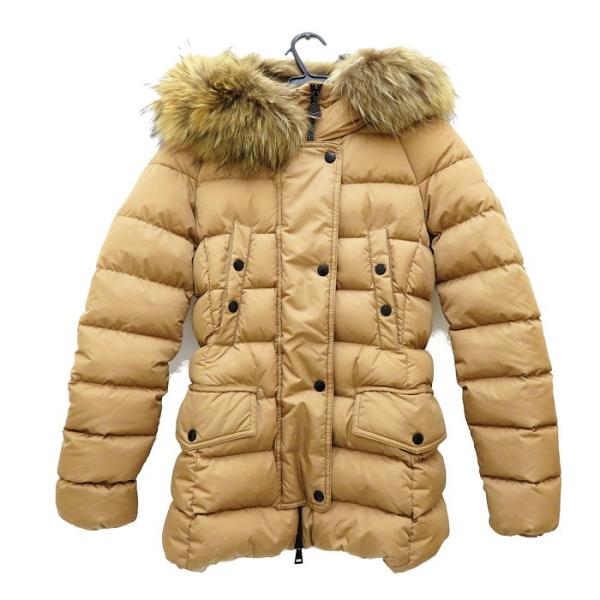 MONCLER CLIO GIUBBOTTO B20934687725 68065 毛皮フード ダウンジャケット ベージュ レディース MONCLER CLIO GIUBBOTTO B20934687725 68065 毛皮フード ダウンジャケット ベージュ レディース