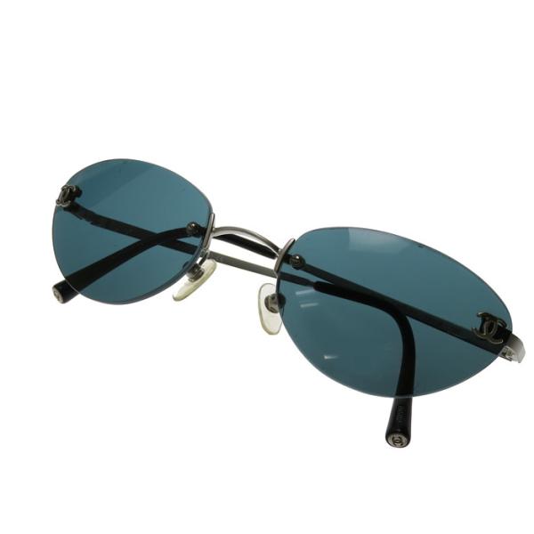 美品 シャネル 4003 ココマーク サングラス ブルー 53□19 レディース CHANEL（シャネル） 4003 ココマーク カラーレンズ 53□19 130