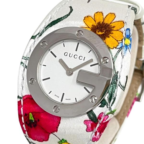 ⭐【超美品レア】グッチ フローラ 1PD105 フラワーバングル腕時計 GUCCI（グッチ） バンデュー フローラ フラワー 104/YA104511 腕時計