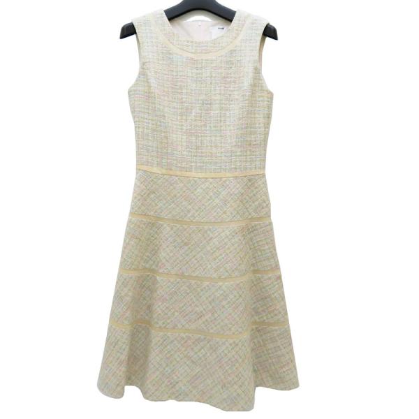 最終特価品 ルネ ツイード ラメ ワンピース コットン/ナイロン  