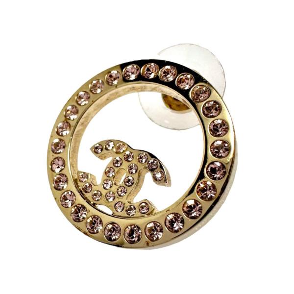 シャネル　ロゴピアス　片耳 CHANEL（シャネル） 片耳のみ ココマーク ピアス GP/ラインストーン