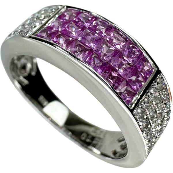 13号 ピンクサファイア（ミステリーセッティング） 0.98ct